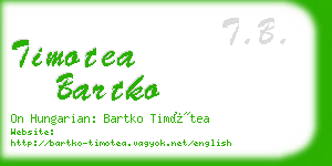 timotea bartko business card